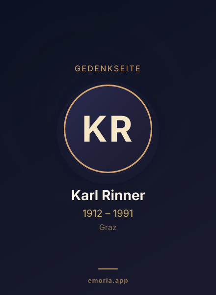 Gedenkportrait von Karl Rinner