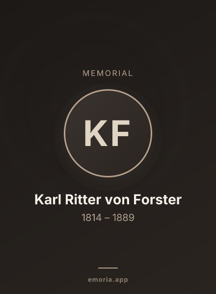 Memorial portrait of Karl Ritter von Forster