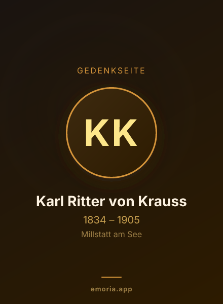 Gedenkportrait von Karl Ritter von Krauss