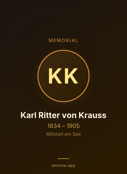 Memorial portrait of Karl Ritter von Krauss