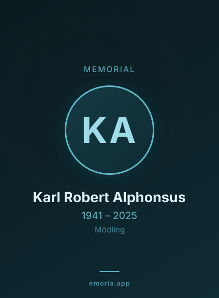 Memorial portrait of Karl Robert Alphonsus