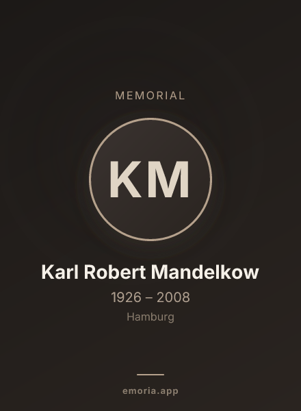 Memorial portrait of Karl Robert Mandelkow