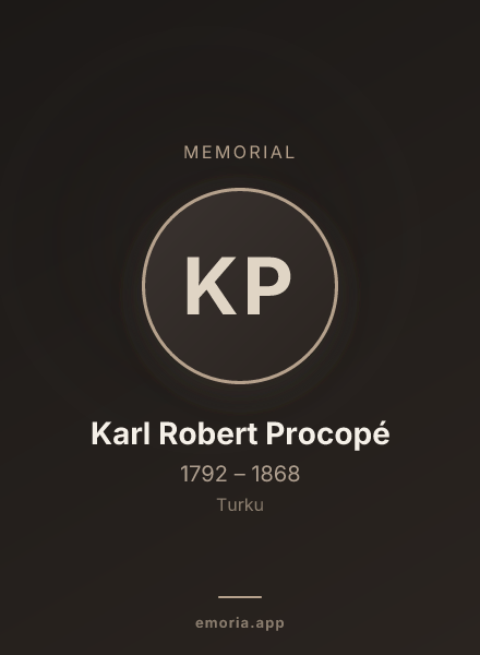 Memorial portrait of Karl Robert Procopé