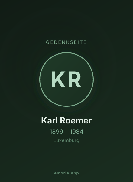 Gedenkportrait von Karl Roemer
