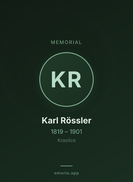 Memorial portrait of Karl Rössler