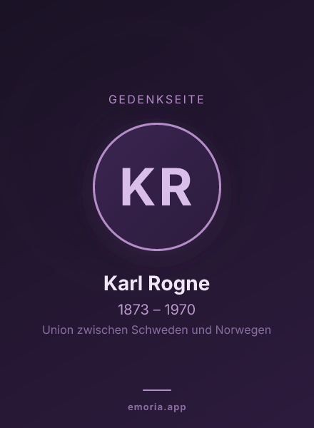 Gedenkportrait von Karl Rogne
