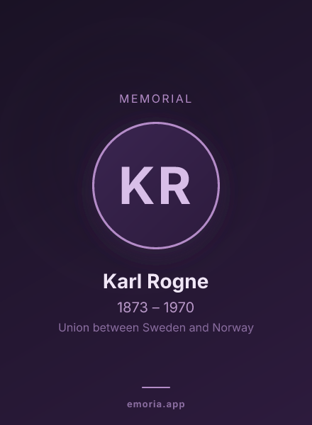 Memorial portrait of Karl Rogne