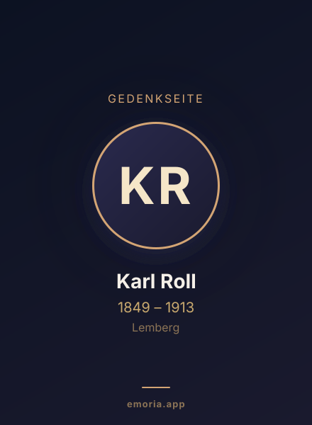 Gedenkportrait von Karl Roll