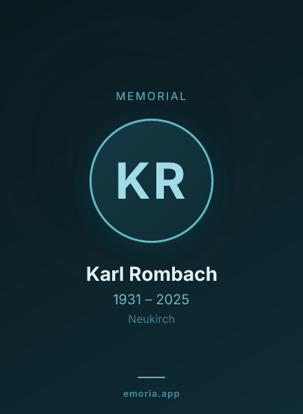 Memorial portrait of Karl Rombach