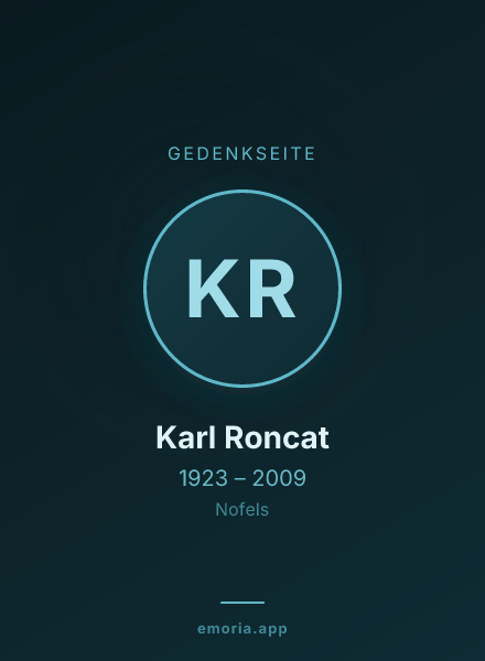 Gedenkportrait von Karl Roncat