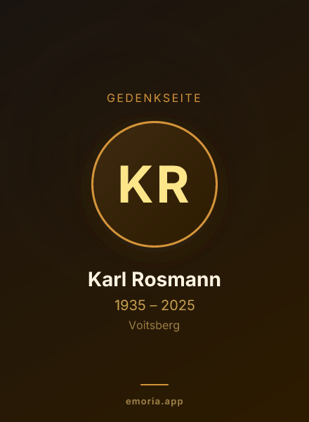Gedenkportrait von Karl Rosmann
