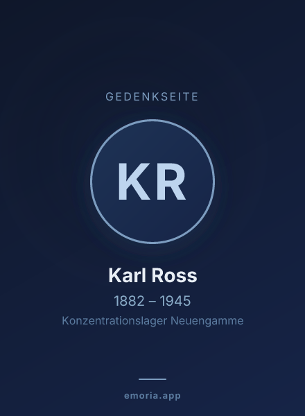 Gedenkportrait von Karl Ross