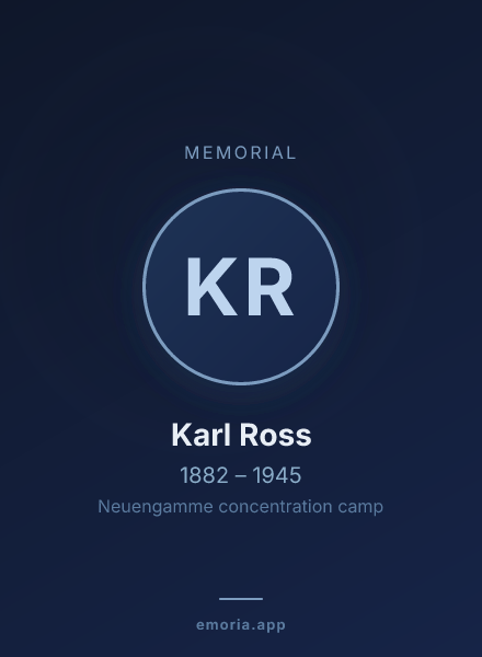 Memorial portrait of Karl Ross