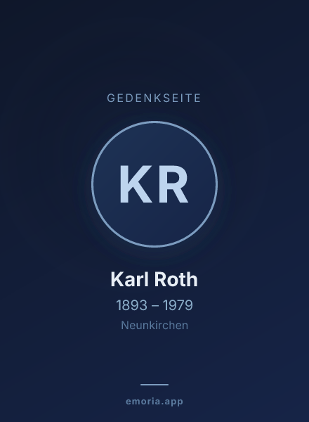 Gedenkportrait von Karl Roth