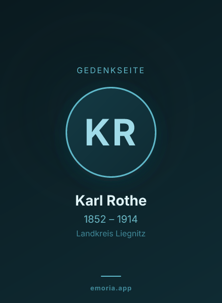 Gedenkportrait von Karl Rothe