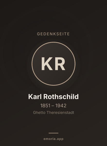 Gedenkportrait von Karl Rothschild