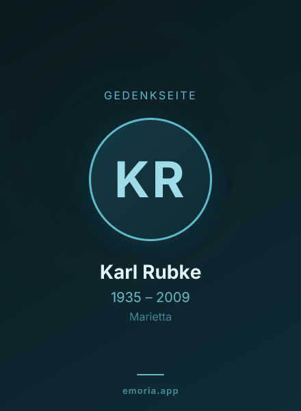 Gedenkportrait von Karl Rubke