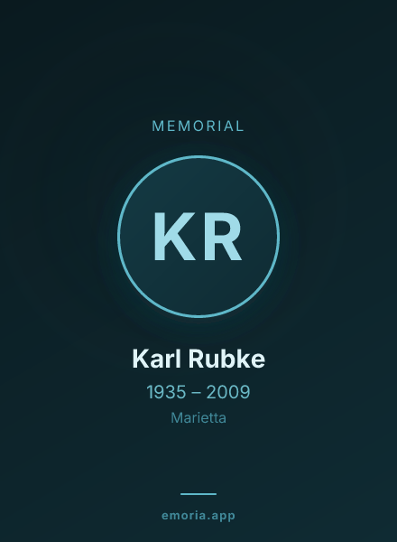 Memorial portrait of Karl Rubke