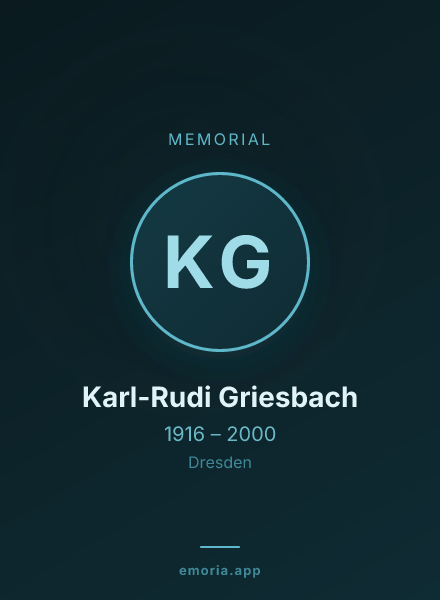 Memorial portrait of Karl-Rudi Griesbach