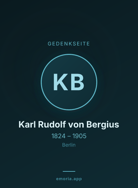 Gedenkportrait von Karl Rudolf von Bergius
