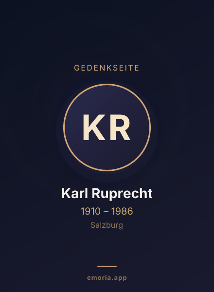 Gedenkportrait von Karl Ruprecht