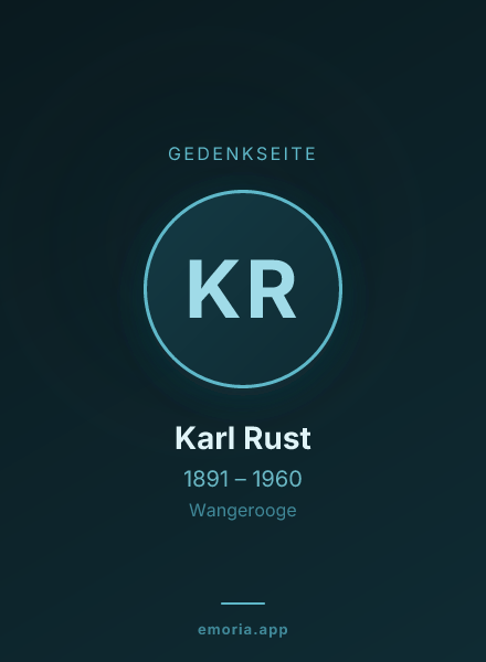 Gedenkportrait von Karl Rust