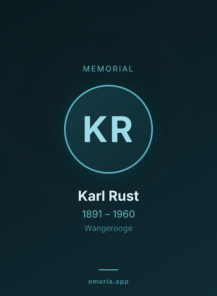 Memorial portrait of Karl Rust