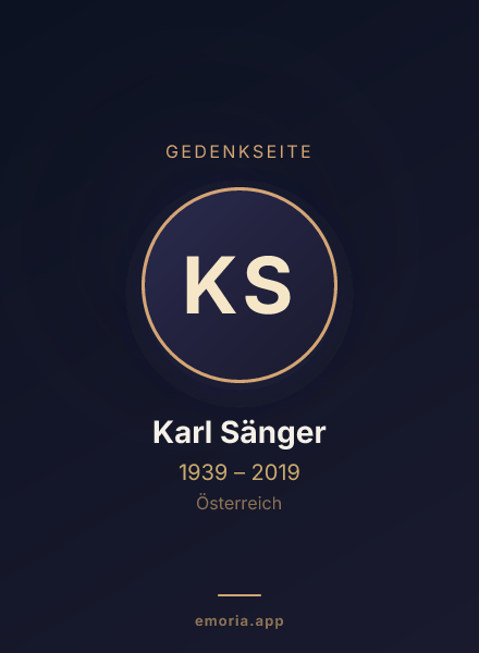 Gedenkportrait von Karl Sänger