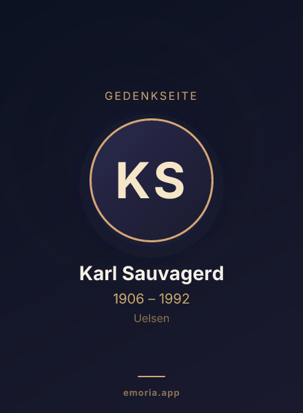 Gedenkportrait von Karl Sauvagerd