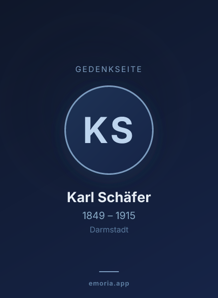 Gedenkportrait von Karl Schäfer