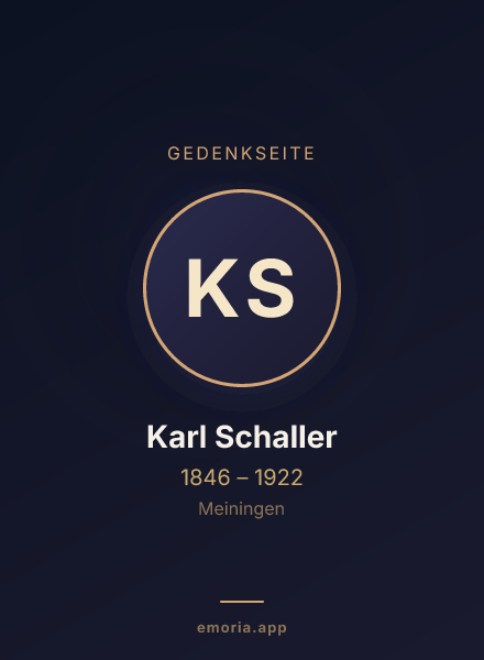 Gedenkportrait von Karl Schaller