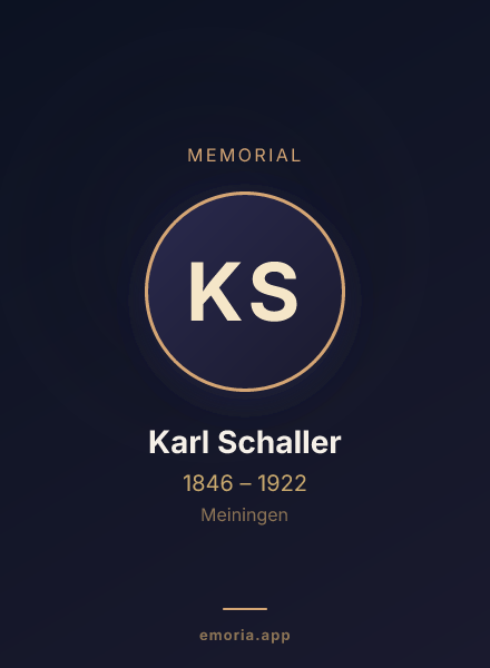 Memorial portrait of Karl Schaller