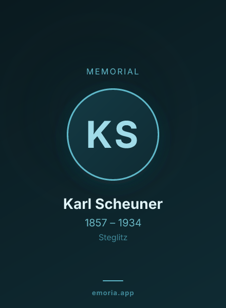 Memorial portrait of Karl Scheuner
