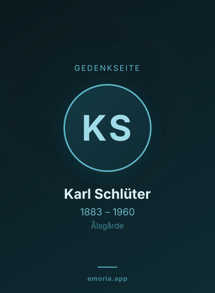 Gedenkportrait von Karl Schlüter