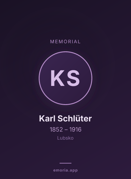 Memorial portrait of Karl Schlüter