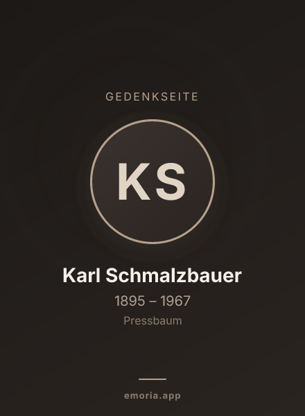 Gedenkportrait von Karl Schmalzbauer