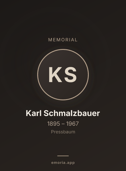 Memorial portrait of Karl Schmalzbauer