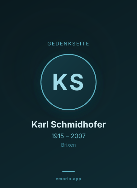Gedenkportrait von Karl Schmidhofer