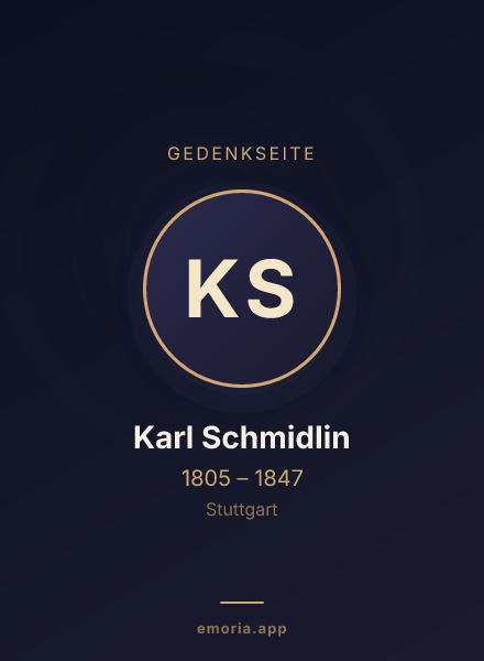 Gedenkportrait von Karl Schmidlin