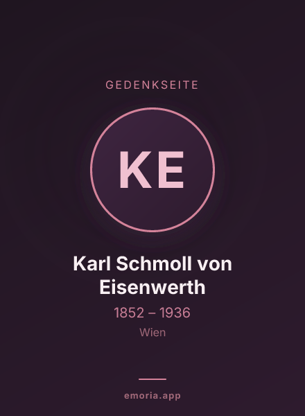 Gedenkportrait von Karl Schmoll von Eisenwerth
