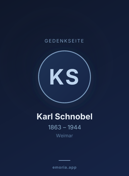 Gedenkportrait von Karl Schnobel