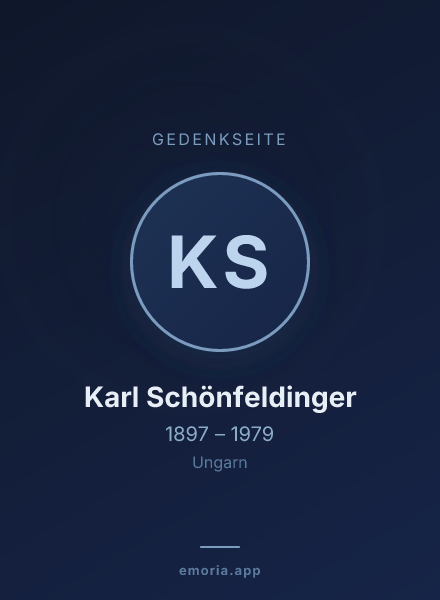 Gedenkportrait von Karl Schönfeldinger