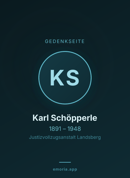 Gedenkportrait von Karl Schöpperle