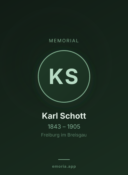 Memorial portrait of Karl Schott