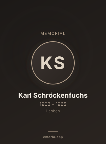 Memorial portrait of Karl Schröckenfuchs