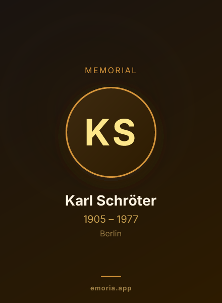 Memorial portrait of Karl Schröter