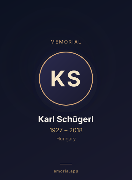 Memorial portrait of Karl Schügerl
