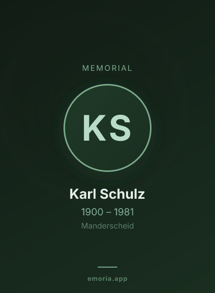 Memorial portrait of Karl Schulz