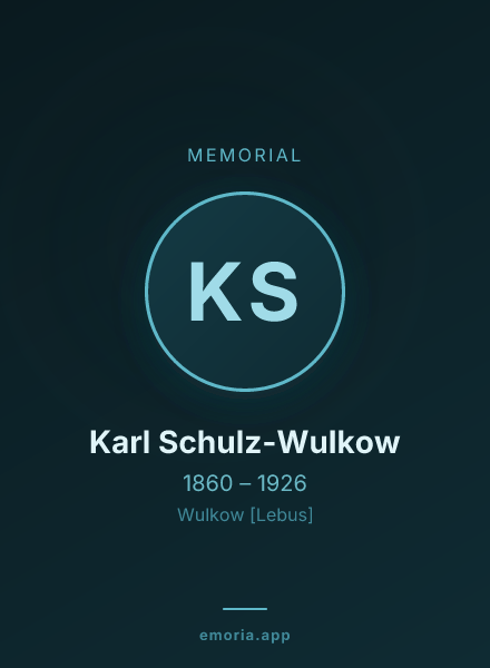 Memorial portrait of Karl Schulz-Wulkow