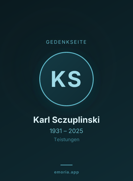 Gedenkportrait von Karl Sczuplinski